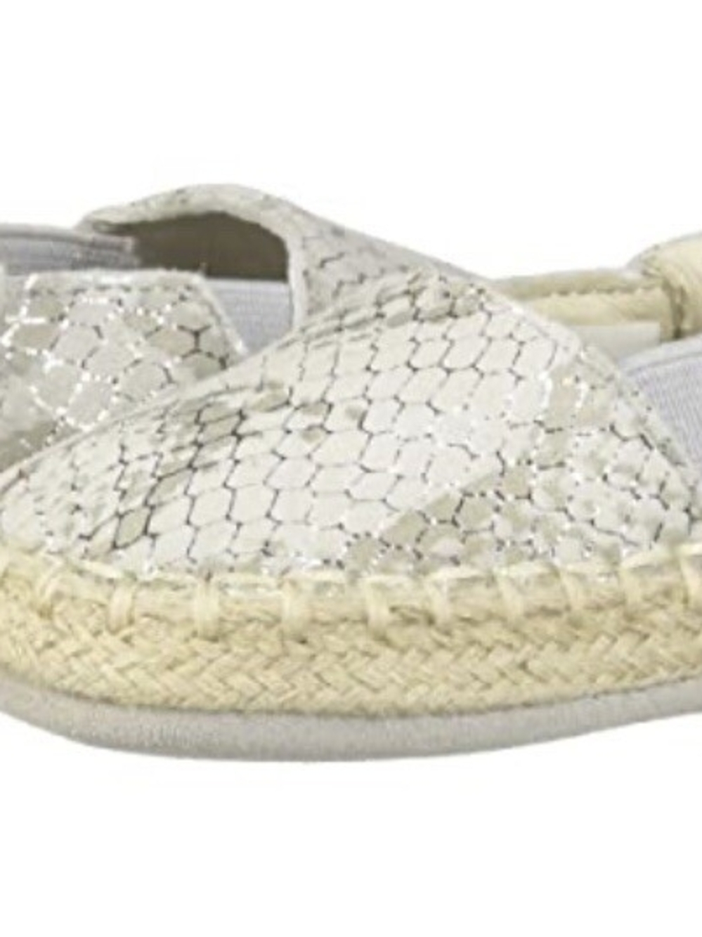 NWT Robeez First Kicks Baby Silver Ellie Slip-On Espadrilles 3-6 Months